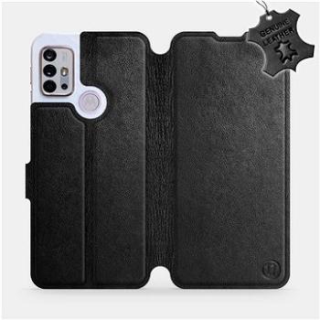 Kožené flip pouzdro na mobil Motorola Moto G10 - Černé - Black Leather (5903516683833)