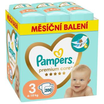 Pampers Premium Care plenky vel. 3 (200 ks plenek) 6-10 kg Měsíční balení