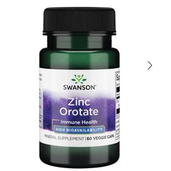 Swanson Zinc Orotate, Zinek Orotát, 10mg, 60 kapslí (87614029238)