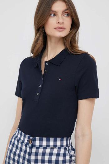 Polo tričko Tommy Hilfiger tmavomodrá barva