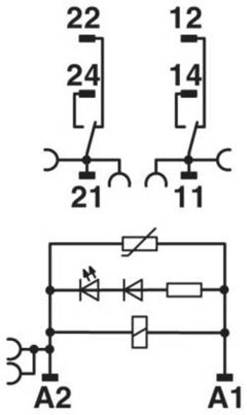 Relé modul 2905662, 10 KS Phoenix Contact RIF-1-RSC-LV-230AC/2X21MS