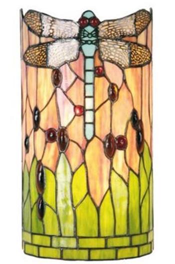 Nástěnná lampa Tiffany Dragonfly - 20*11*36 cm 2x E14 / Max 40W 5LL-9292