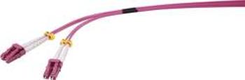 Připojovací optický kabel Renkforce RF-3301856 [1x zástrčka LC - 1x zástrčka LC], 1.00 m, purpurově červená