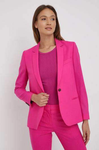 Plátěná bunda PS Paul Smith růžová barva, jednořadá, hladká