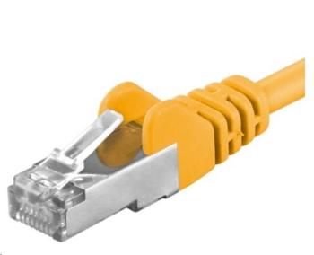 PREMIUMCORD Patch kabel CAT6a S-FTP, RJ45-RJ45, AWG 26/7 0, 25m žlutá