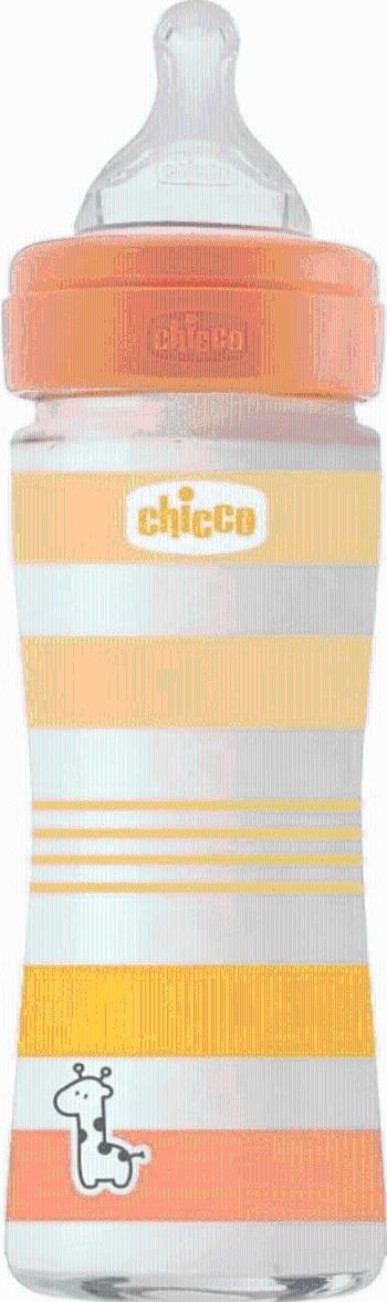 Chicco Láhev kojenecká sklo Well-being silikon 240ml uni