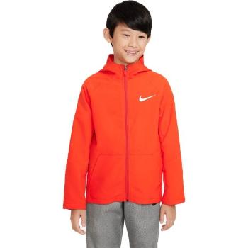 Nike DRI-FIT Chlapecká přechodová bunda, oranžová, velikost