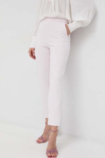 Kalhoty Pinko dámské, růžová barva, fason cargo, high waist