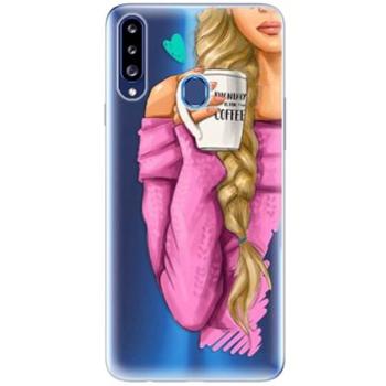 iSaprio My Coffe and Blond Girl pro Samsung Galaxy A20s (coffblon-TPU3_A20s)