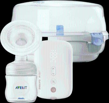 Philips Avent Odsávačka mateřského mléka elektronická Premium dobíjecí SCF396 + Sterilizator do MW