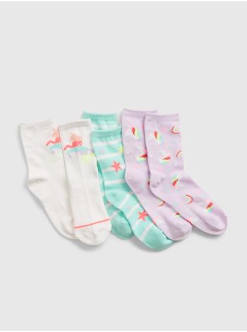 Barevné holčičí dětské ponožky unicorn socks, 3 páry GAP