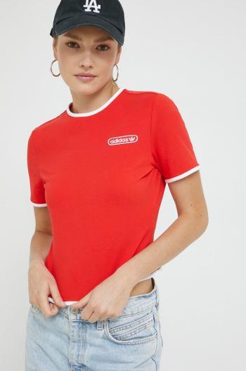 Tričko adidas Originals červená barva