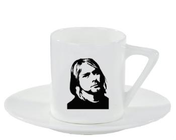 Espresso hrnek s podšálkem 100ml Kurt Cobain