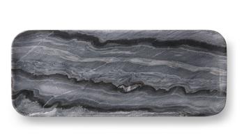 Luxusní šedý mramorový podnos  Marble grey - 30*12*1,5cm   AKE1134