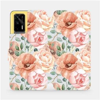 Flip pouzdro na mobil Realme GT 5G - MP02S Pastelové květy (5903516760404)