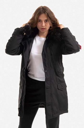 Bunda Alpha Industries Polar Jacket dámská, černá barva, zimní, 123002.404-black