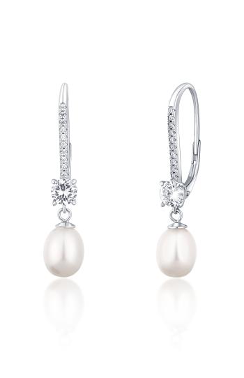 JwL Luxury Pearls Luxusní stříbrné náušnice s pravými perlami JL0717