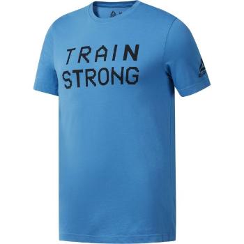 Reebok GS TRAIN STRONG TEE Pánské tričko, modrá, velikost S
