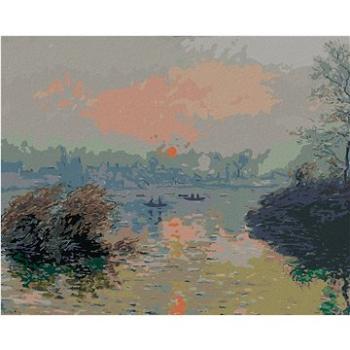 Diamondi - Diamantové malování - LE COUCHER DE SOLEIL SUR LA SEINE (CLAUDE MONET), 40x50 cm, Vypnuté (606440B)