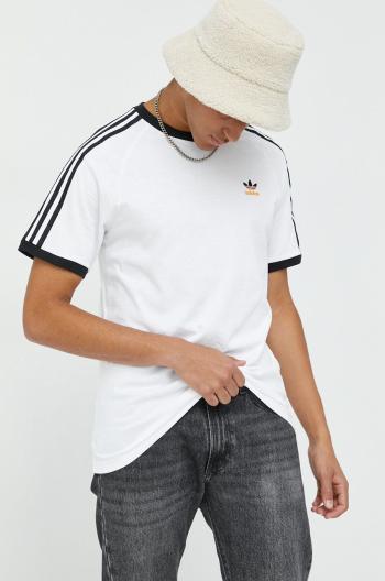 Bavlněné tričko adidas Originals bílá barva, s aplikací