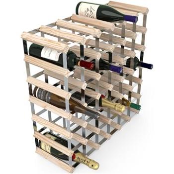 RTA stojan na 42 lahví vína, přírodní borovice - pozinkovaná ocel / rozložený  (WINE3022)