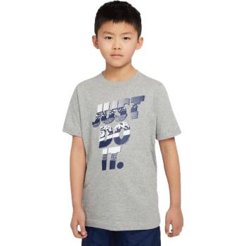 Nike U NSW TEE CORE BRANDMARK 1 Chlapecké tričko, šedá, velikost S