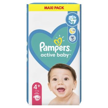 Pampers Active Baby vel. 4+ Maxi Pack 10-15 kg dětské pleny 54 ks