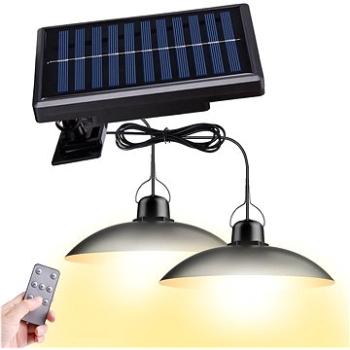 LEDSolar DUO solární závěsné lampy na zahradu s dálkovým ovládáním, iPRO, 8W, teplé světlo (510)