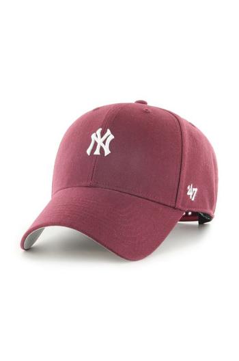 Čepice 47brand Mlb New York Yankees vínová barva, s aplikací