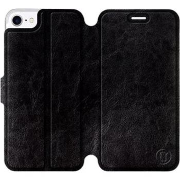 Flip pouzdro na mobil Apple iPhone 7 v provedení  Black&Gray s šedým vnitřkem (5903226002689)