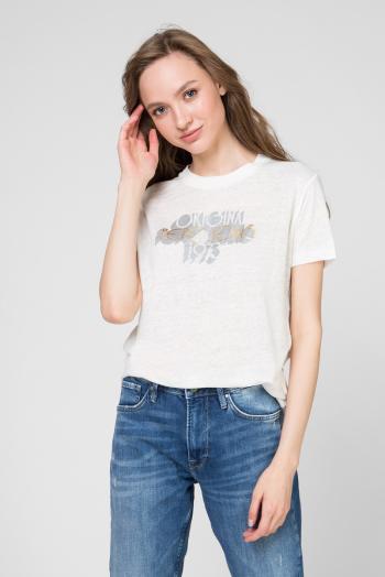 Pepe Jeans dámské krémové tričko Bonnie - S (808)