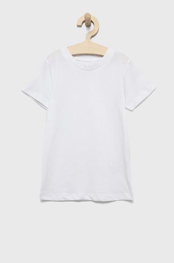 Dětské bavlněné tričko OVS ( 2-pak) bílá barva