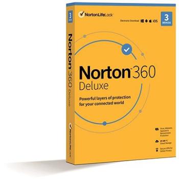 Norton 360 Deluxe 25GB, VPN, 1 uživatel, 3 zařízení, 36 měsíců (elektronická licence) (21435519)