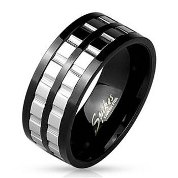Šperky4U Pánský ocelový prsten rotační - velikost 65 - OPR1679-65