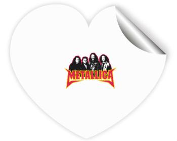 Samolepky srdce - 5 kusů Metallica