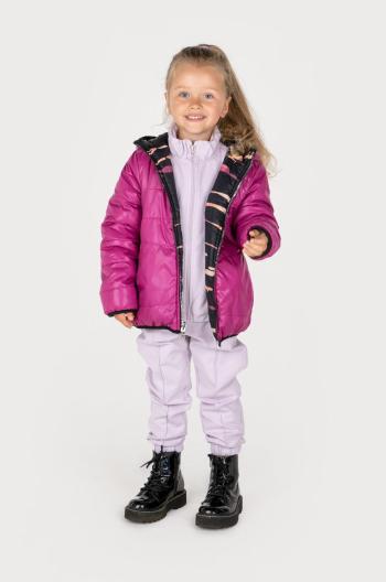 Dětská oboustranná bunda Coccodrillo růžová barva