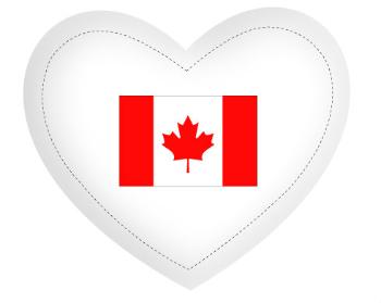 Polštář Srdce Kanada