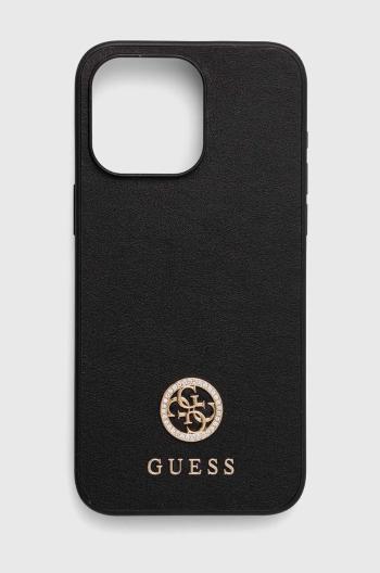 Obal na telefon Guess iPhone 15 Pro Max 6.7 černá barva, GUHCP15XPS4DGPK