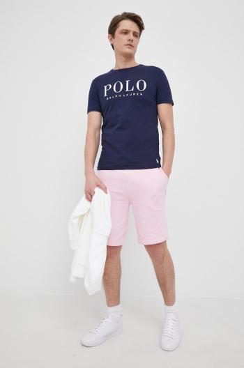 Bavlněné tričko Polo Ralph Lauren tmavomodrá barva, hladký