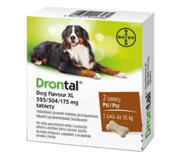 Drontal Dog Flavour XL 525/504/175 mg tablety 2 ks