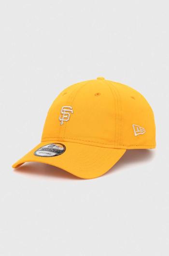 Bavlněná baseballová čepice New Era oranžová barva, s aplikací, SAN FRANCISCO GIANTS