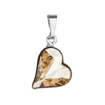 Přívěsek bižuterie se Swarovski krystaly zlaté srdce 54033.5, Zlatá