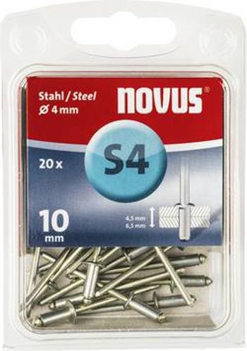 Slepý nýt Novus 045-0036, (Ø x d) 4 mm x 10 mm, ocel, 20 ks