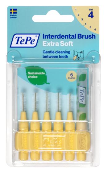 TePe Extra soft mezizubní kartáčky 0,7 mm, světle žluté, 6 ks