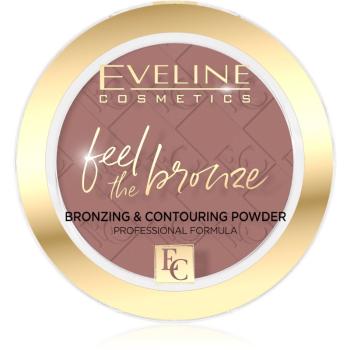 Eveline Cosmetics Feel The Bronze bronzující a konturovací pudr odstín 02 Chocolate Cake 4 g