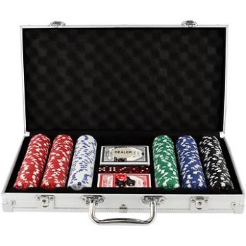 Teddies Poker sada 300ks + karty + kostky v hliníkovém kufříku (8592190856410)