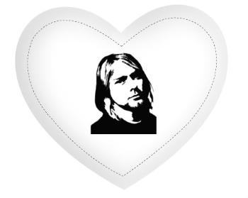 Polštář Srdce Kurt Cobain