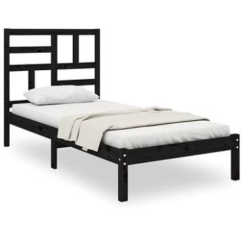 Rám postele černý masivní dřevo 75 × 190 cm Small Single, 3105914 (3105914)