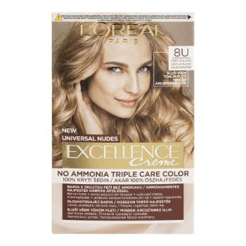 L'Oréal Paris Excellence Creme Triple Protection 48 ml barva na vlasy pro ženy 8U Light Blonde na všechny typy vlasů