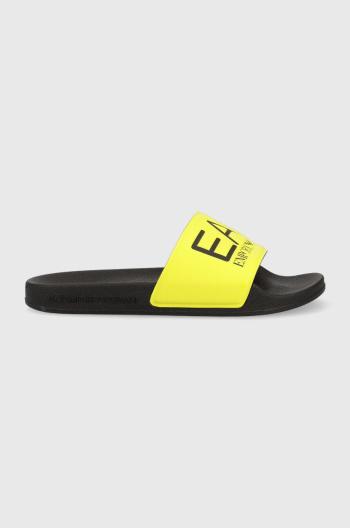 Pantofle EA7 Emporio Armani žlutá barva